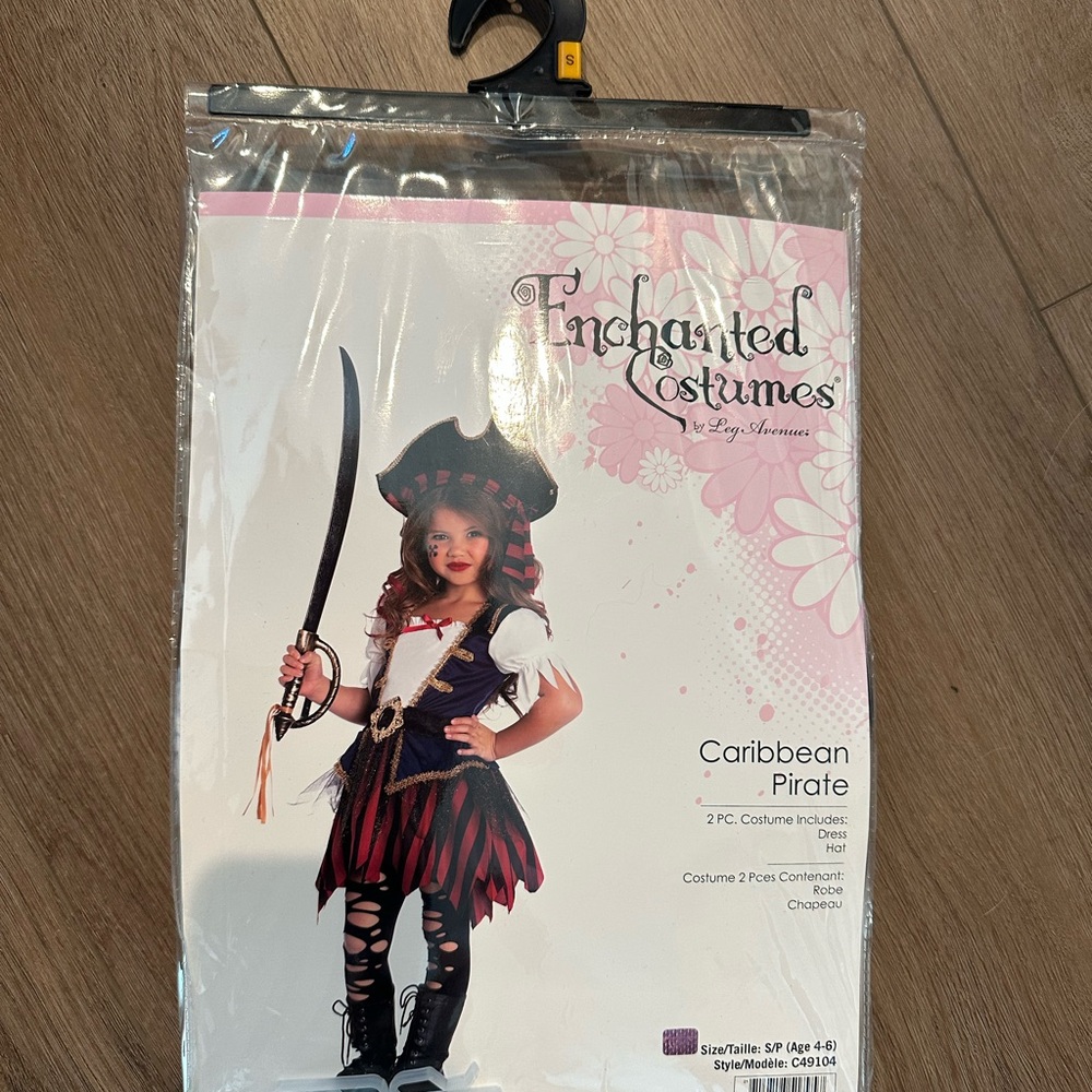 Caribbean Pirate Kids Costume - Red and Black